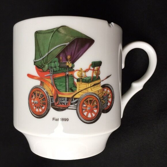 Bavaria Other - Bavaria Schumann Arzberg Germany Fiat 1899 Car Dion Bouton Coffee Mug Cup Vtg